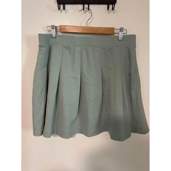 Mint pleated schoolgirl uniform skirt size large #0221 - Picture 1 of 4